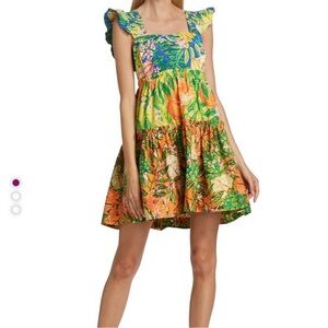 Farm Rio Caipirinha Tiered Mini Dress Sz S